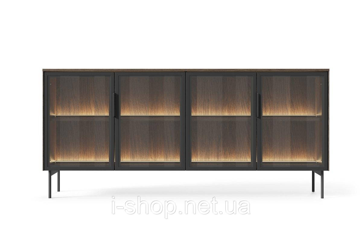 Комод з підсвіткою Perfect Home Лумі / Lumi 4D/181 4-дверний Дуб дунін (PFH-091383)