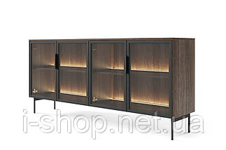 Комод з підсвіткою Perfect Home Лумі / Lumi 4D/181 4-дверний Дуб дунін (PFH-091383), фото 5