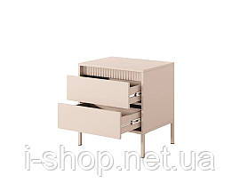 Тумба приліжкова Perfect Home Сенсо / Senso 2S/53 з 2 шухлядами Беж (PFH-092035), фото 2
