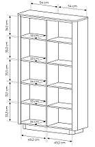 Стелаж Perfect Home Торро / Torro 2D/113 2-дверний Дуб кремона/чорний (PFH-091413), фото 4