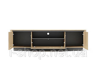 Тумба під ТВ Perfect Home Торро / Torro 3D/200 3-дверна Дуб кремона/чорний (PFH-091417), фото 2