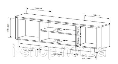 Тумба під ТВ Perfect Home Торро / Torro 3D/200 3-дверна Дуб кремона/чорний (PFH-091417), фото 4