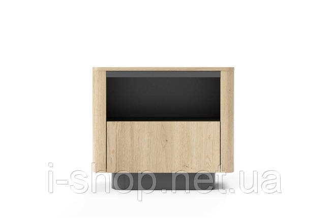 Тумба приліжкова Perfect Home Торро / Torro 1S/63 з 1 шухлядою Дуб кремона/чорний (PFH-091419), фото 1