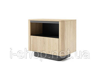 Тумба приліжкова Perfect Home Торро / Torro 1S/63 з 1 шухлядою Дуб кремона/чорний (PFH-091419), фото 4