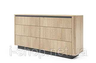 Комод Perfect Home Торро / Torro 6S/163 з 6 шухядами Дуб кремона/чорний (PFH-091416), фото 4