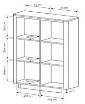 Комод високий Perfect Home Торро / Torro 2D/113 2-дверний Дуб кремона/чорний (PFH-091414), фото 4