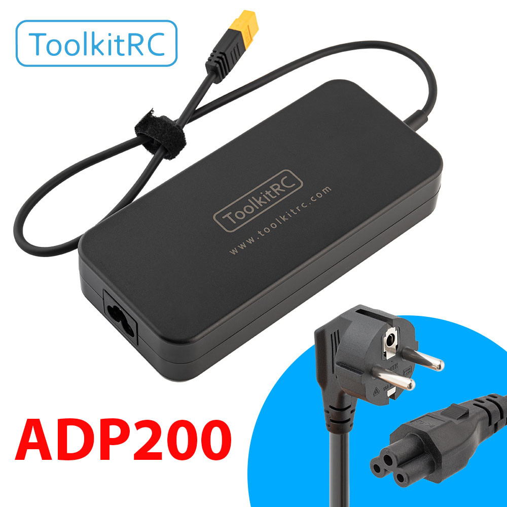 Блок живлення ToolkitRC ADP200 200W 19.5V 10.3A для зарядних пристроїв та FPV-обладнання Toolkitrc M6D M7, фото 1
