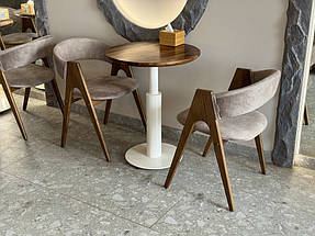 М'який стілець "Джим" з дерева і трендової дизайнерської тканини.