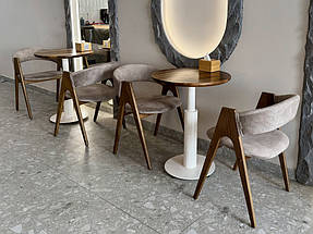 М'який стілець "Джим" з дерева і трендової дизайнерської тканини.