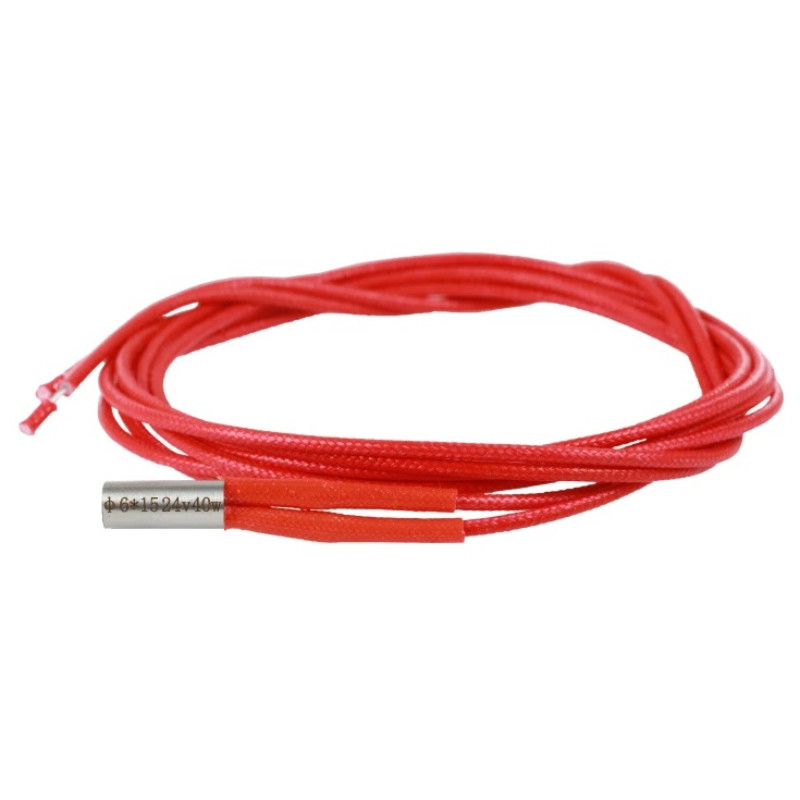 Нагрівач керамічний Mellow 24V 40W для хітблоку 3Д-принтера, Капсула D6mm L15mm, Дроти L1.0m (оригінал, 5060706030), фото 1