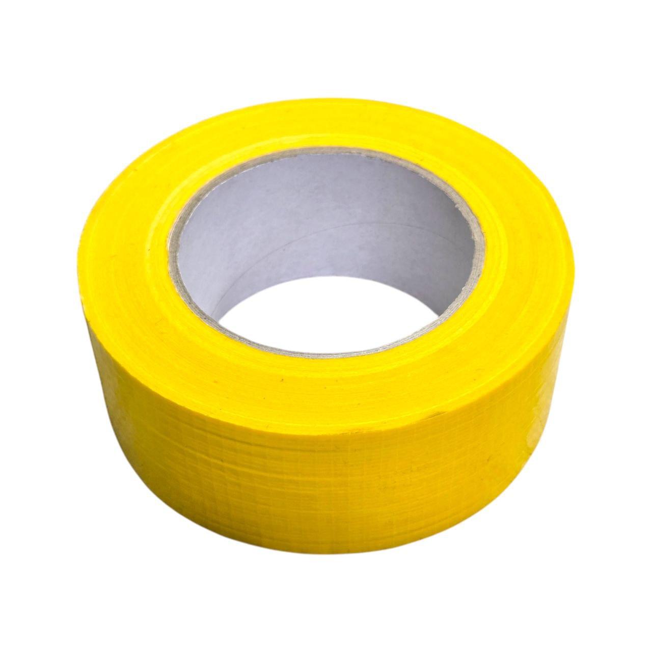 Армована клейка стрічка, армований скотч 50 мм х 50 м.п. гідроізоляційний жовта, фото 1