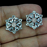 Сережки. Натуральний топаз. Срібло 925., фото 2