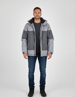 Куртка чоловіча зимова термо сіра (S24022)