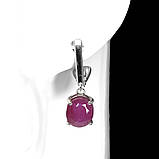 Сережки. Натуральний рубін. Срібло 925., фото 2