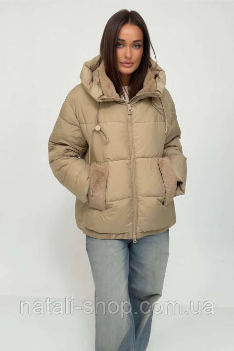 Куртка Puffer з хутром Janiee 42, 44, 46, 48, 50, фото 1