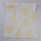 Шпалери вінілові на флізеліні 0.53 × 10.05 м Marburg 81973, біло-жовті — для спальні, кухні, дитячої, фото 2