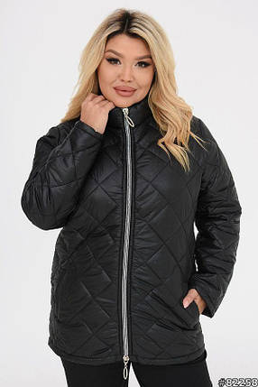 Демісезонна жіноча куртка великого розміру Розміри: 50-52, 54-56, 58-60, 62-64, фото 1