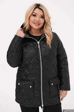 Демісезонна жіноча куртка великого розміру Розміри: 50-52, 54-56, 58-60, 62-64, фото 1