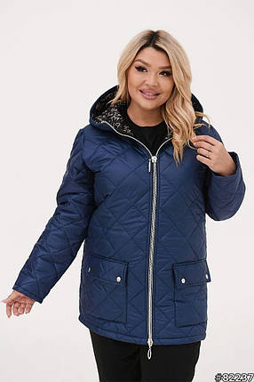 Демісезонна жіноча куртка великого розміру Розміри: 50-52, 54-56, 58-60, 62-64, фото 1