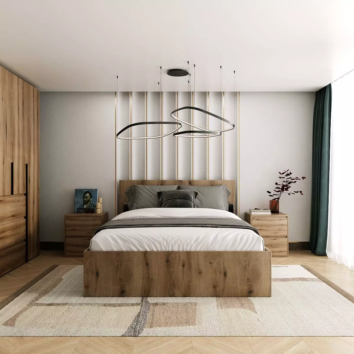 Ліжко Light 160*200 см Дуб Евок ТМ ARTinHEAD