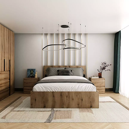 Ліжко Light 160*200 см Дуб Евок ТМ ARTinHEAD, фото 1