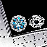 Сережки. Натуральний топаз і апатит. Срібло 925., фото 2