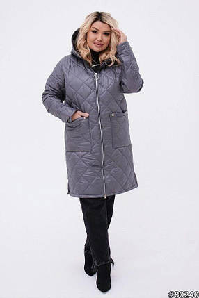 Демісезонна жіноча куртка великого розміру Розміри: 48-50, 52-54, 56-58, 60-62, 64-66, фото 2