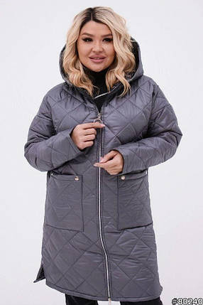 Демісезонна жіноча куртка великого розміру Розміри: 48-50, 52-54, 56-58, 60-62, 64-66, фото 1