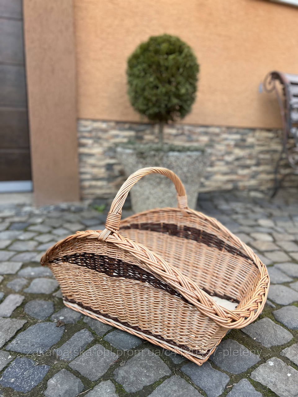 Дровник із лози прямокутної форми, фото 1