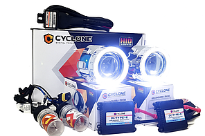 Біксенонові лінзи Cyclone G5 з ангельськими оченятами та ксенон комплект із проводкою!