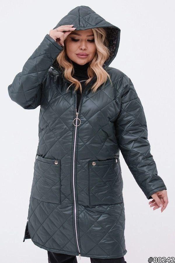 Демісезонна жіноча куртка великого розміру Розміри: 48-50, 52-54, 56-58, 60-62, 64-66