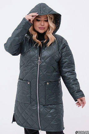 Демісезонна жіноча куртка великого розміру Розміри: 48-50, 52-54, 56-58, 60-62, 64-66, фото 1