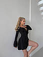Сукня міні з воланами з мікродайвінгу Модель: 1432-264 Колір: чорний, білий, фото 5