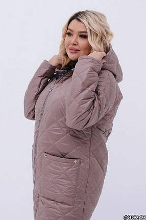 Демісезонна жіноча куртка великого розміру Розміри: 48-50, 52-54, 56-58, 60-62, 64-66, фото 3