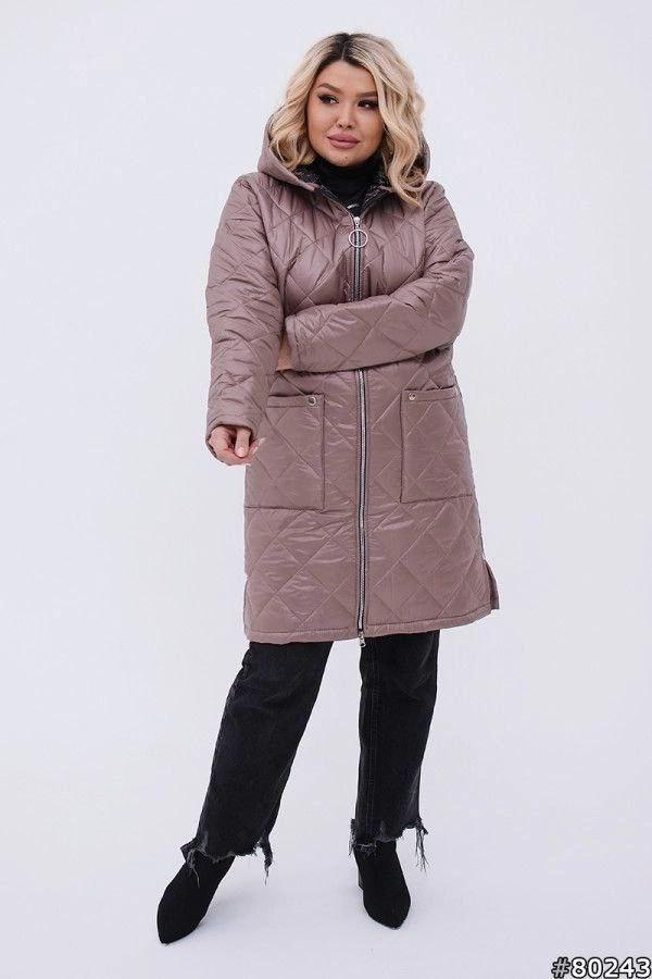 Демісезонна жіноча куртка великого розміру Розміри: 48-50, 52-54, 56-58, 60-62, 64-66