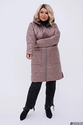 Демісезонна жіноча куртка великого розміру Розміри: 48-50, 52-54, 56-58, 60-62, 64-66, фото 1