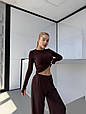 Прогулянковий костюм з віскози Модель: 1432-265 Колір: чорний, шоколад, фото 6