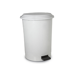 Корзина для сміття з педаллю 12 л ABS-пластик білого кольору