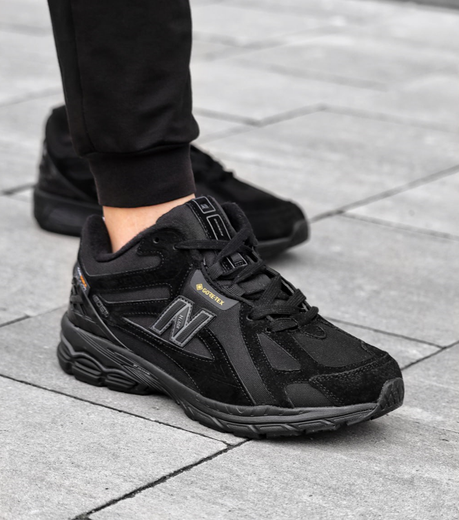 Зимові кросівки New Balance 1906R Cordura Black winter чоловічі з хутром чорні Нью Баланс Гортекс теплі на зиму, фото 1