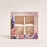 Коробка для mochi чотирьох штук 130х130х35 новорічна, фото 2