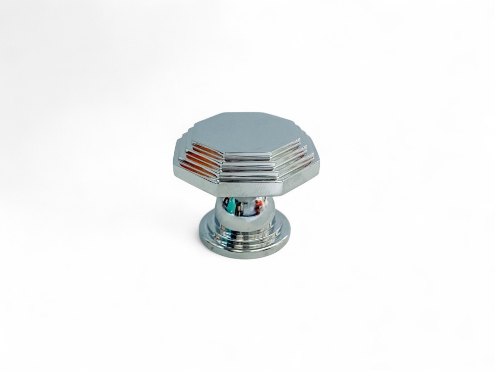 Ручка-кнопка Prestige Lusso сучасна класика RT-OL-1077-00 Cromo хром глянцевий, фото 1