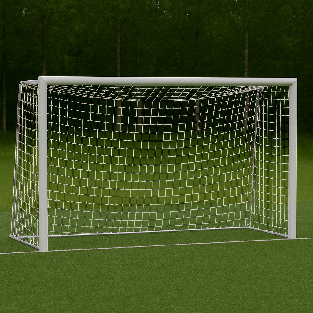 Сітка тренерувальна футбольна безвузлова «Преміум 1,5» довжина 5 м, біла (комплект з 2 шт.), фото 1