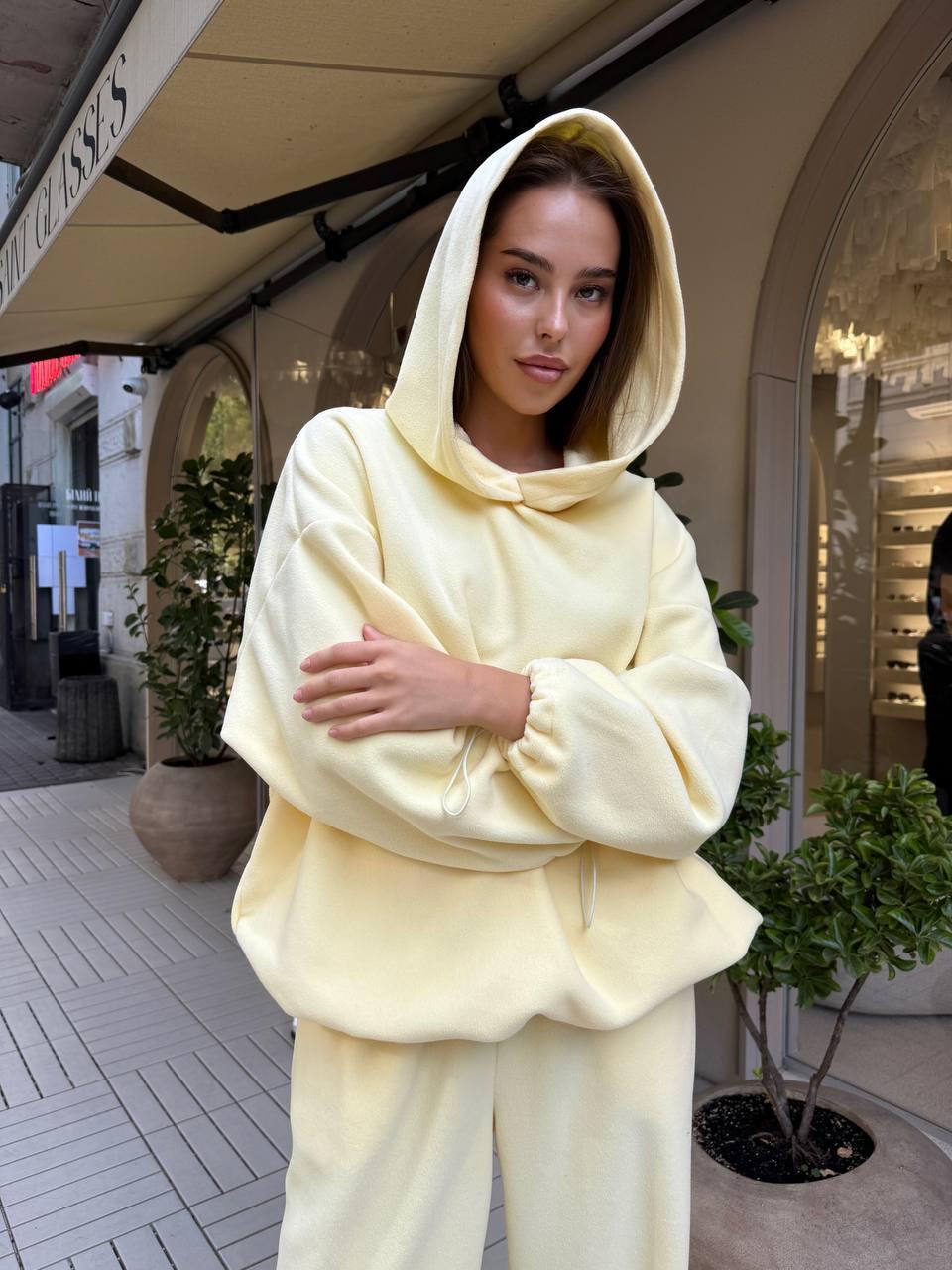 Теплий костюм з фліс-полару Модель: 1432-281 Колір: графіт, рожевий, лимон, шоколад, фото 1