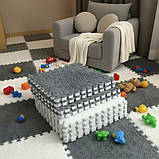 Килимок дитячий пазловий з плюшевим покриттям 10 пазлів 150х 60х 2 см для кімнат в дитячій, гостінній, прихожій коврик, фото 3