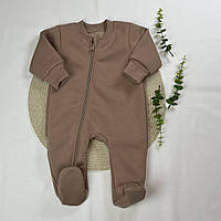 Человечек теплый для новорожденного мальчика или девочки,цвет коричневый размер 56
