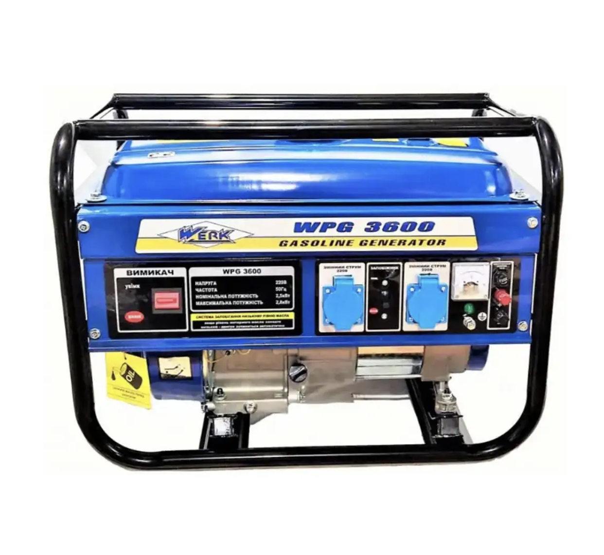 Бензиновий генератор 2.5 кВт Werk WPG3600, фото 1