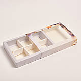 Коробка для mochi на шість штук 190х130х35 новорічна, фото 3