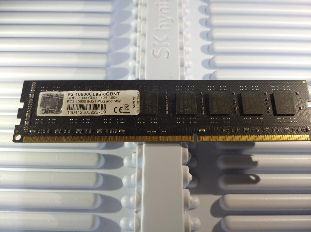 8GB DDR3 1333MHz CL9 F3 G.Skill PC3 10600U RAM Оперативна пам'ять, фото 1