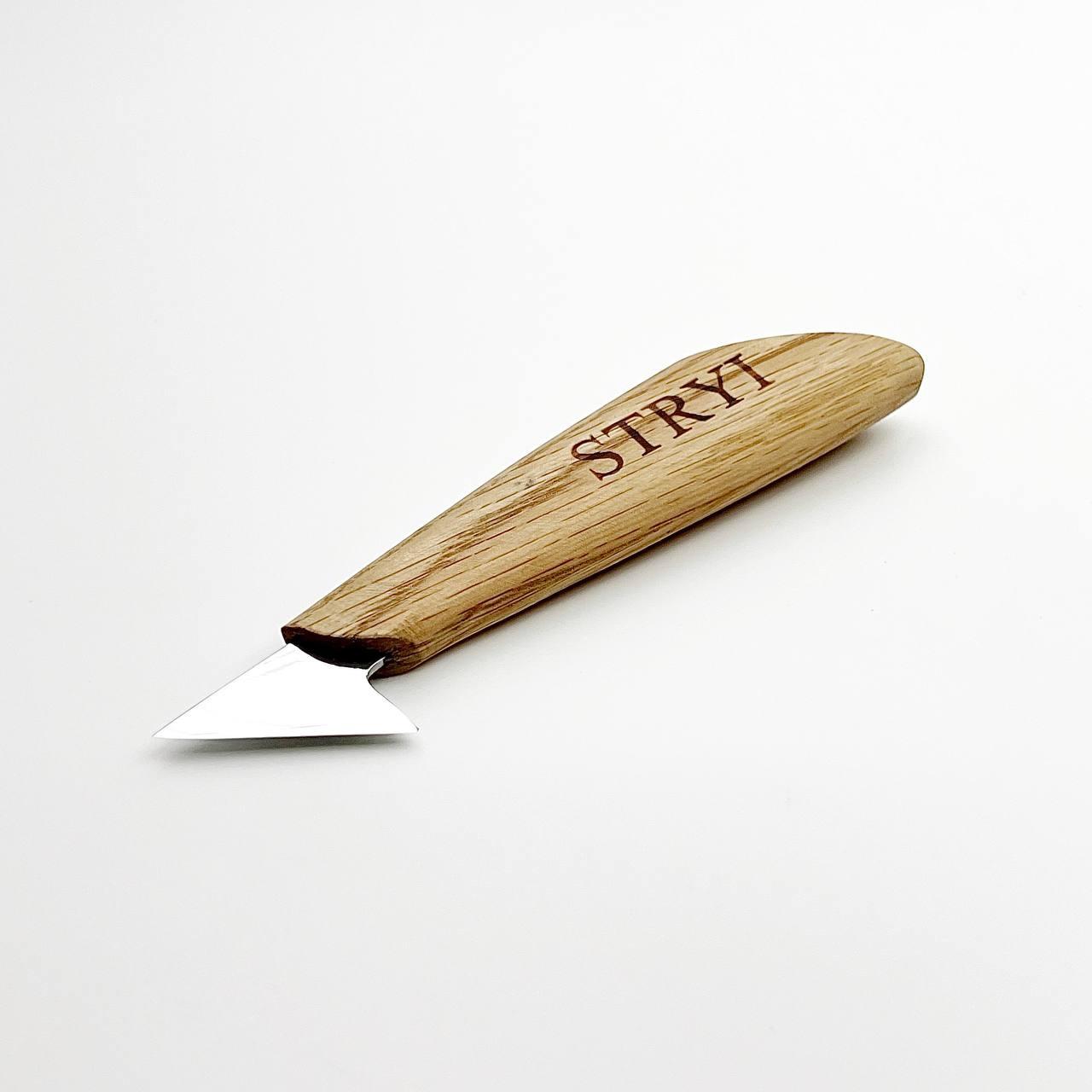 Ніж-косяк 45°, 35мм STRYI Profi для контурного різьблення по дереву, фото 1