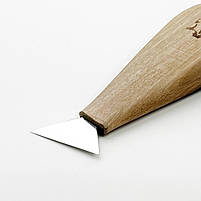 Ніж-флажок косий 30мм Адольф Юр'єв для геометричного різьблення по дереву, фото 4